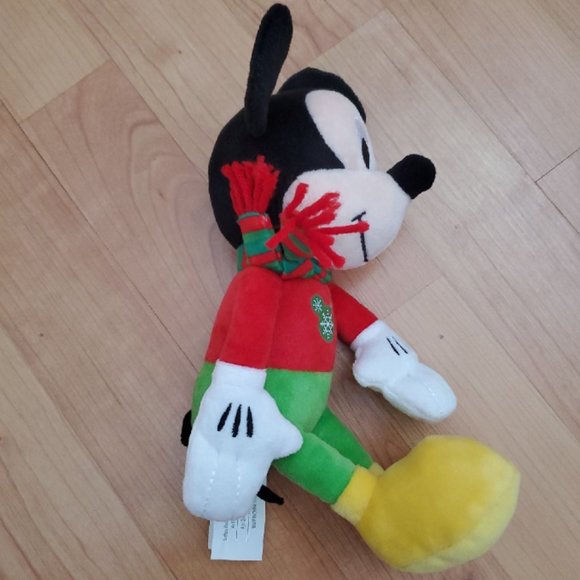 Mickey Mouse Walt Disney soft Christmas Holiday 10" Toy Doll - Picture 2 of 4